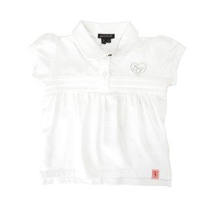 Scuderia Ferrari Girl White Short Sleeve Polo Shirt
